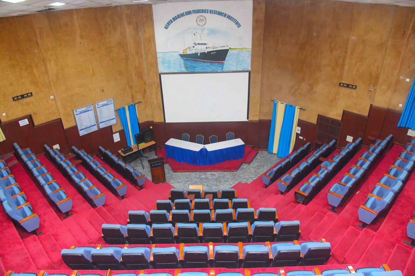 Main Auditorium — elevated view of the full hall and stage