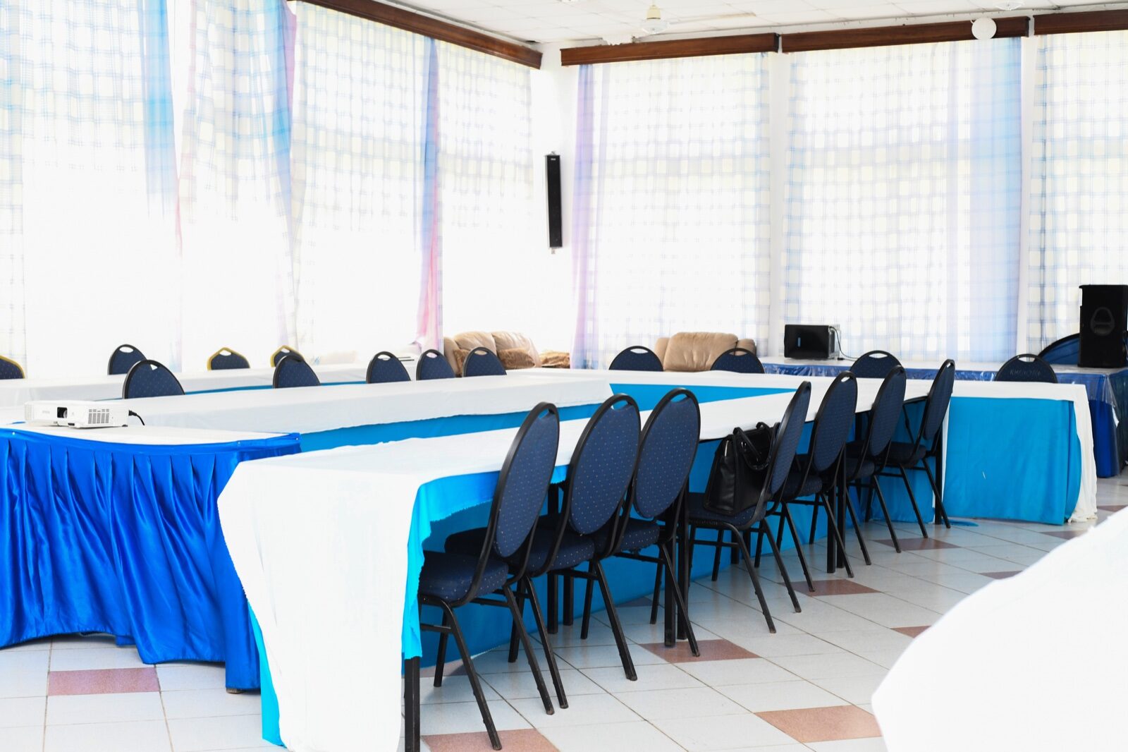 Dolphins Conference Hall seating and stage at KMFRI